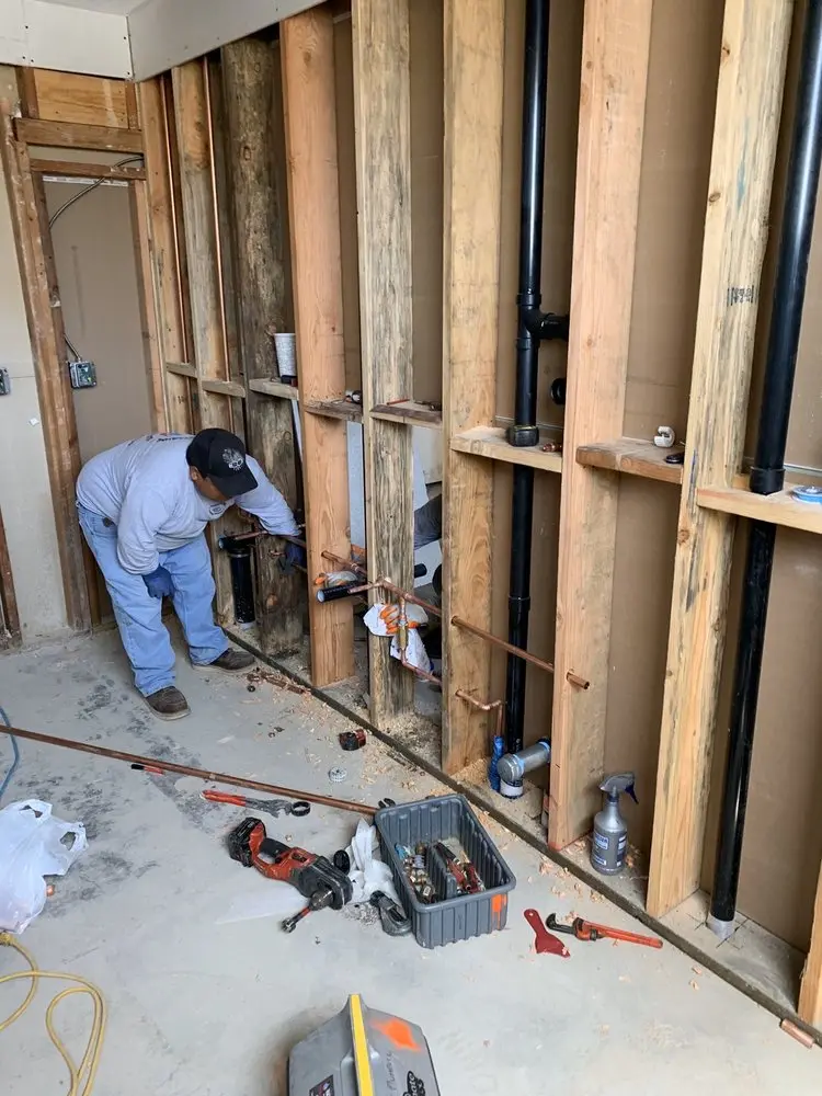 Commercial rough-in plumbing for Gas Line Repair in Erie